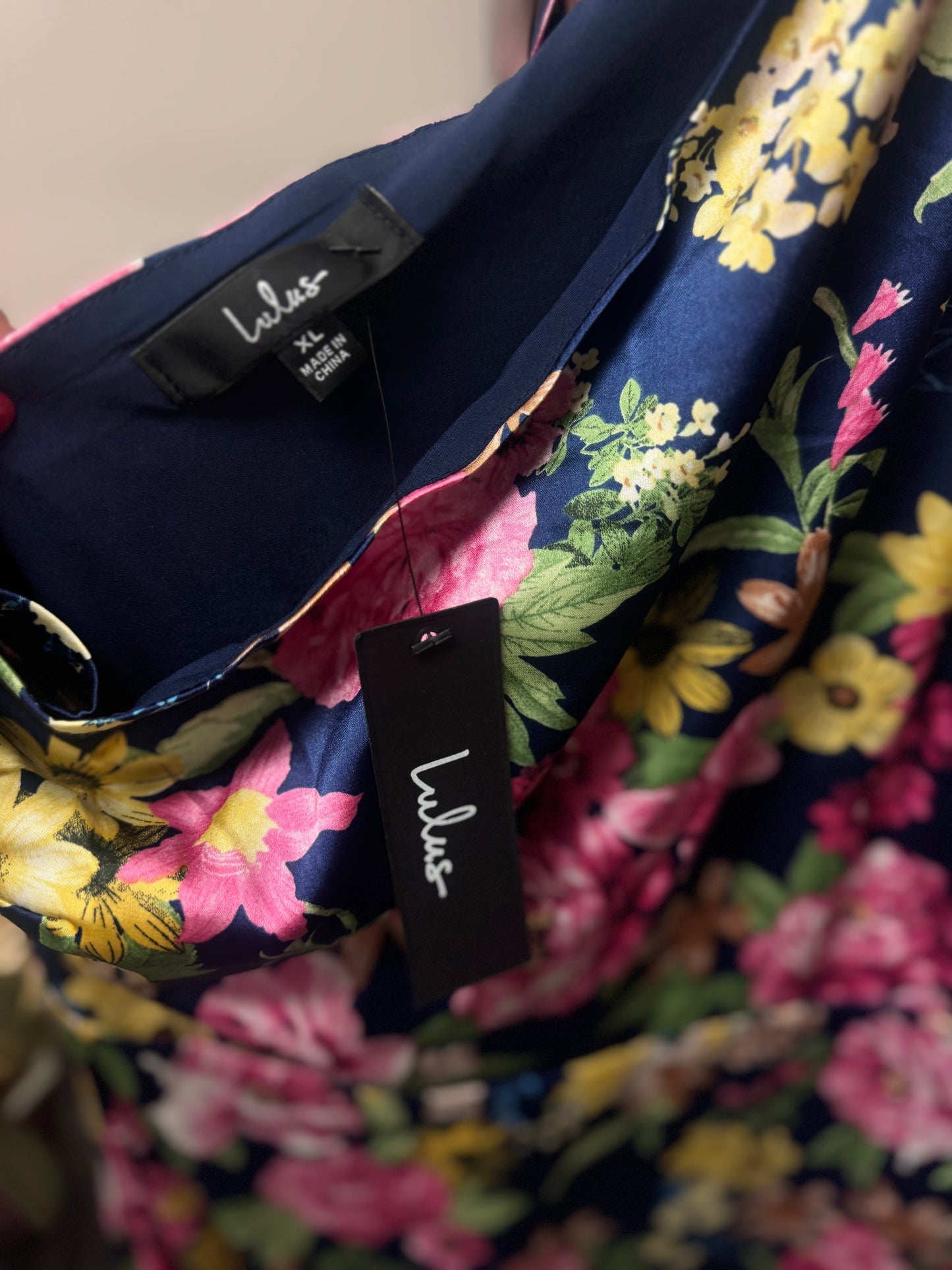 Floral high low midi dress