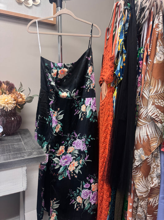 Lulus black midi dress