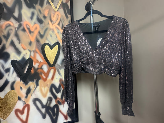 Sequin crop top